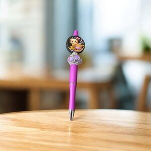 Purple Decorative Pen with Cartoon Design